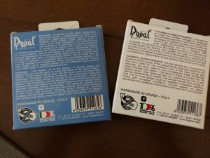 ドーガルのディアマンテとマエストラーレのパッケージ裏