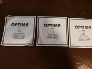 オプティマ No.6 のカーボン弦　高音セット