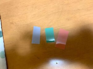 切った三共理化学超精密研磨フィルム(#4000, #6000, #8000)