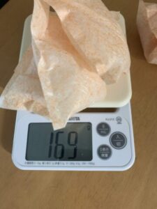 新品のDr.DRYの重さ(吸湿前)