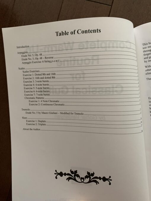 Gohar VardanyanのComplete Warm-Up for Classical Guitarの目次