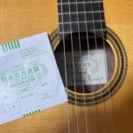 ヘルマン・ハウザーIII世の楽器にヘルマン・ハウザー弦ローテンションを張った姿