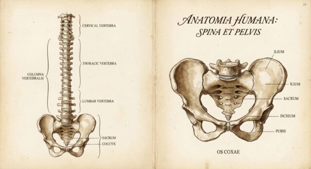 骨盤と背骨の画像